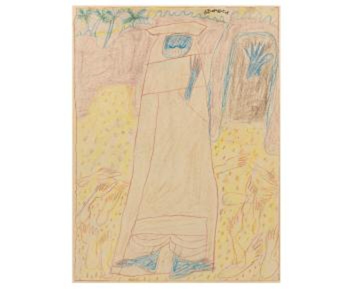 Arabe devant l'oasis by Jean Dubuffet