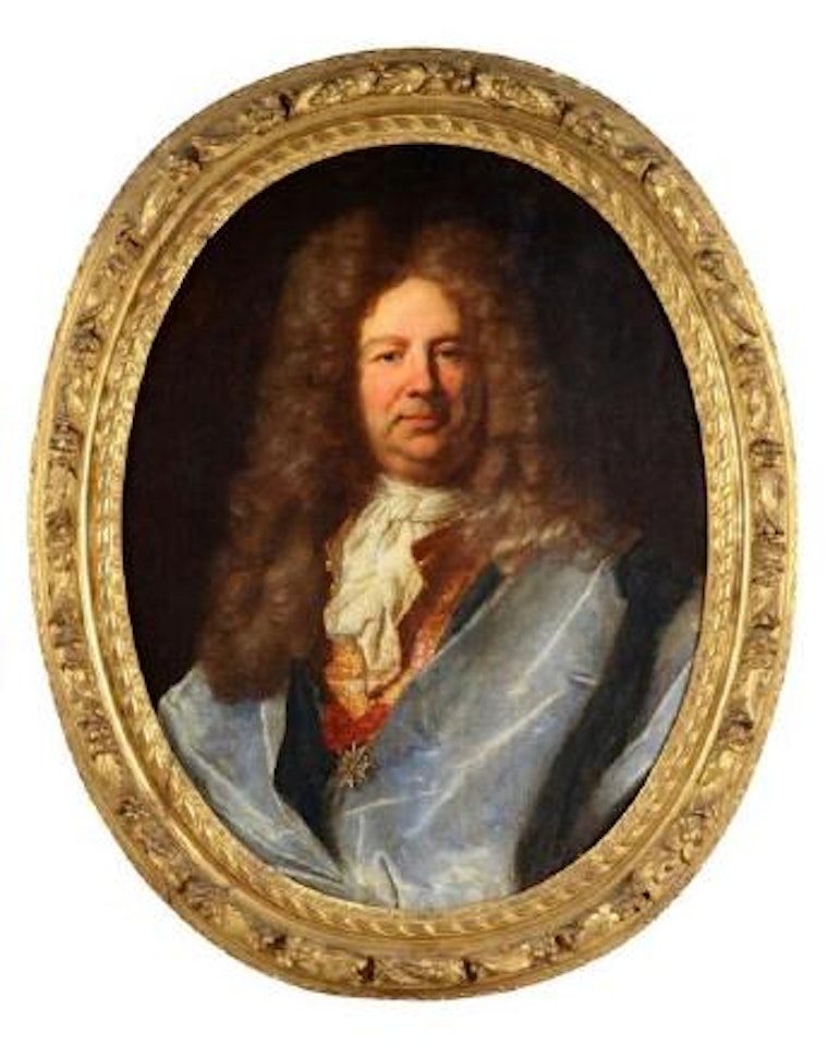Portrait d'homme en perruque portant l’ordre du Saint Esprit by Hyacinthe Rigaud