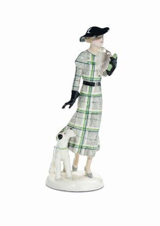 Signora con Cagnolino by Goldscheider by Josef Lorenzl
