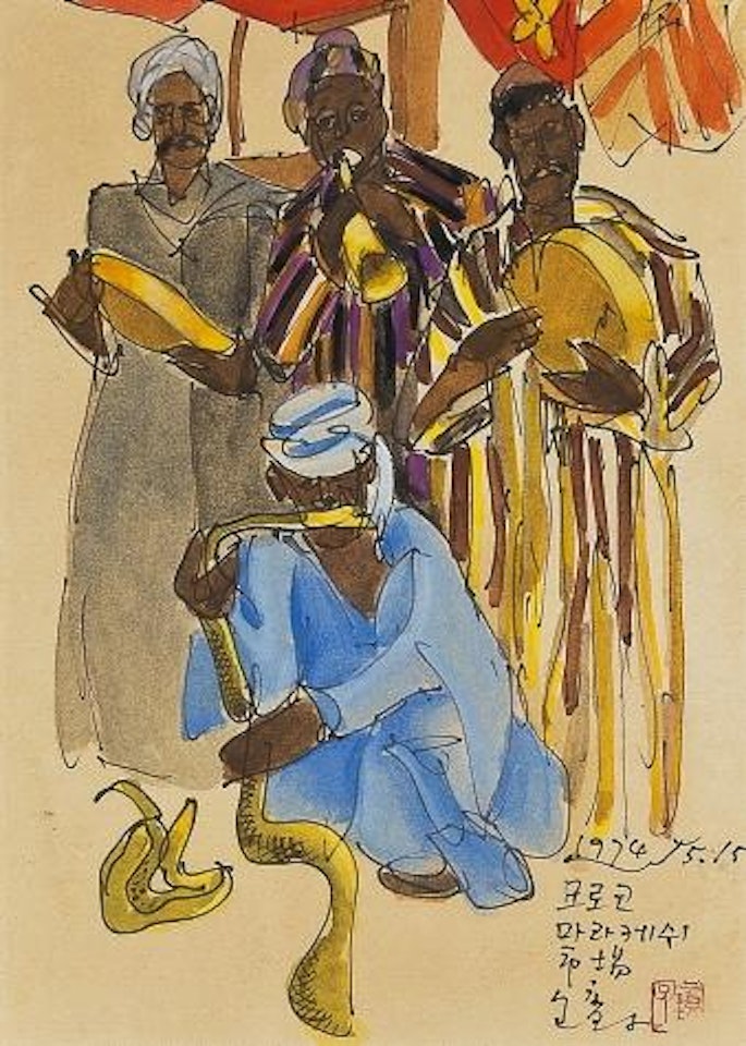 Market in Marakech, Morocco by Chun Kyung-ja