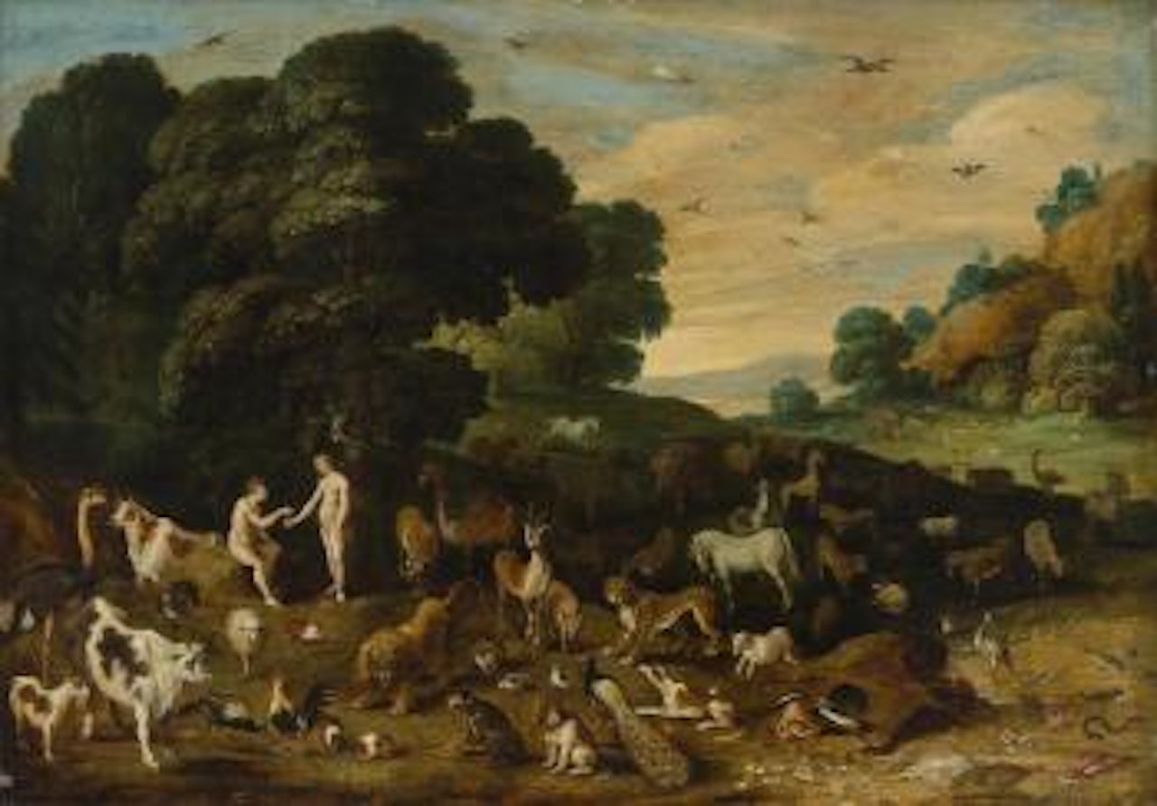Paradieslandschaft mit Sündenfall by Jan Brueghel the Younger