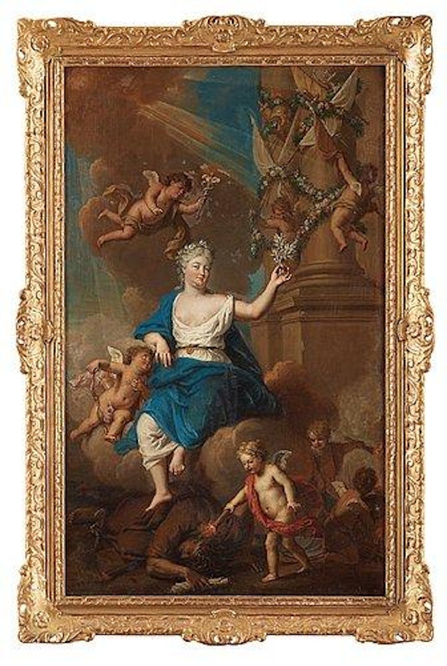 Queen Maria Theresia of Austria (1717-1780) as the goddess Minerva by German School