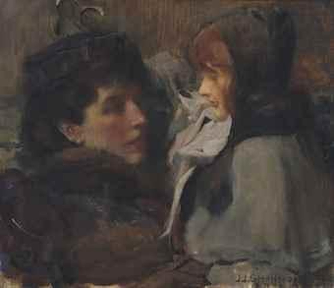 Florence and Kitty Shannon (The Artist’s Wife and Daughter), c. 1892 by James Jebusa Shannon