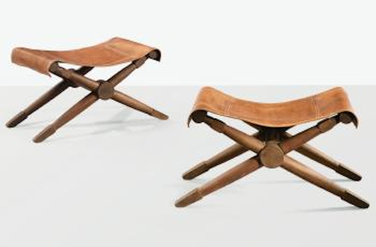 Paire De Tabourets by Jean-Michel Frank