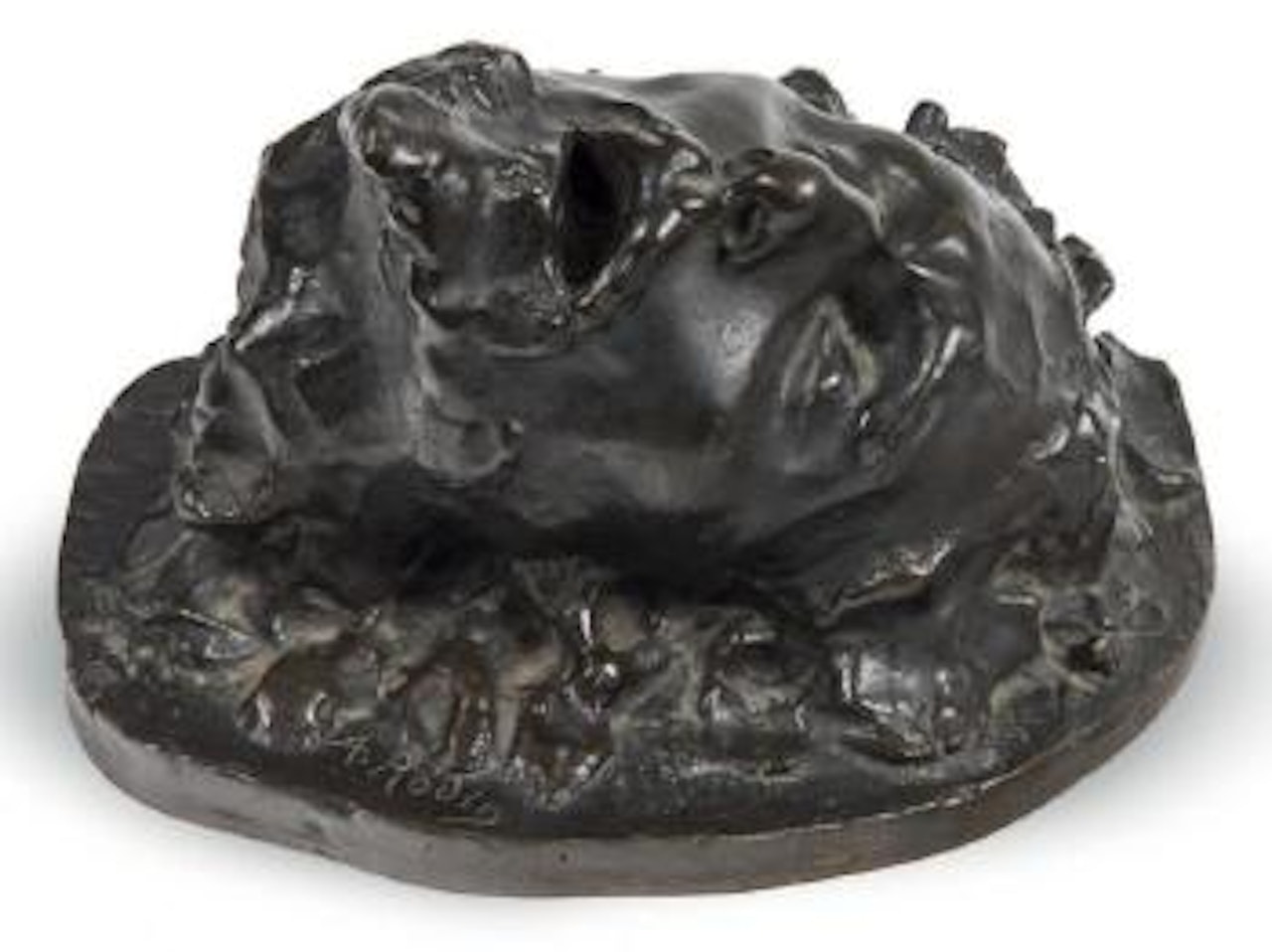 Tête coupée de Saint Jean Baptiste, version de face, modèle sans plateau, grand modèle by Auguste Rodin
