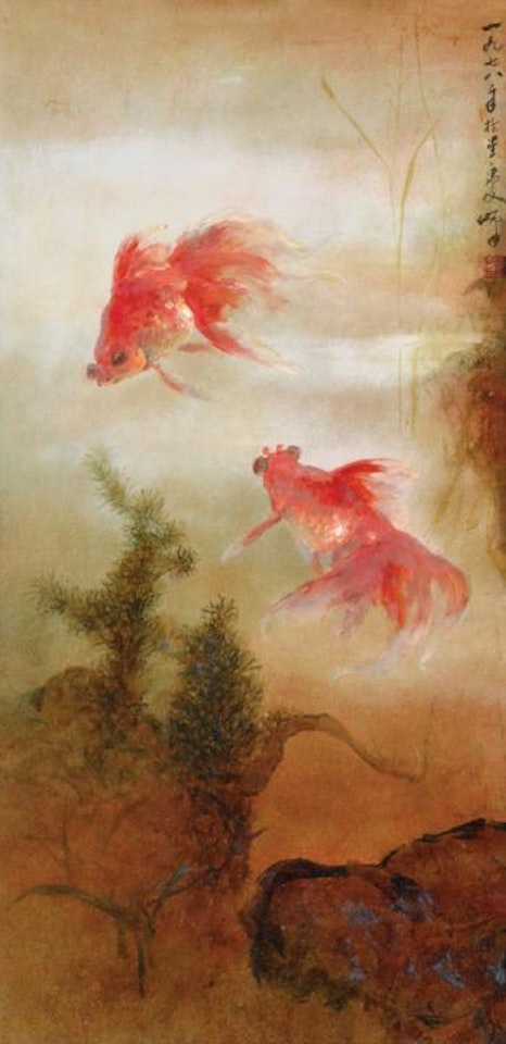 A Pair of Goldfish by Lee Man Fong