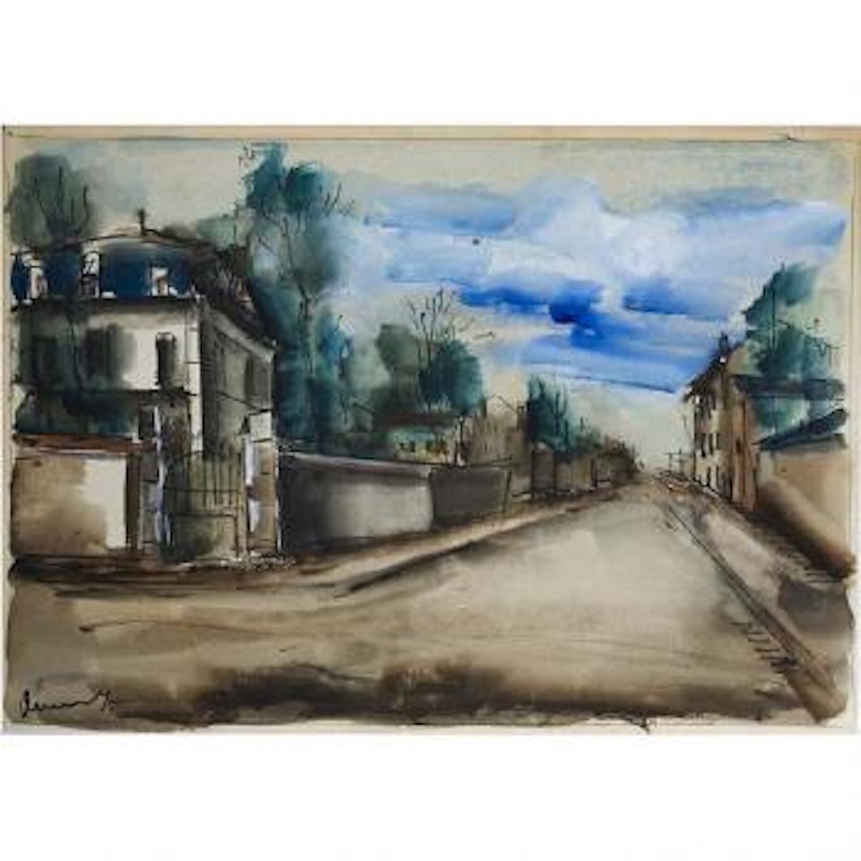 Entrée du bourg by Maurice de Vlaminck