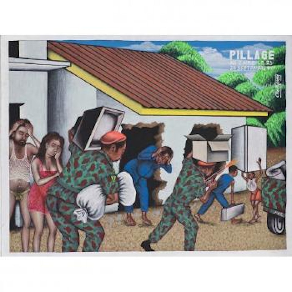 Pillage au Zaïre le 23-24 septembre 1991 by Chéri Samba