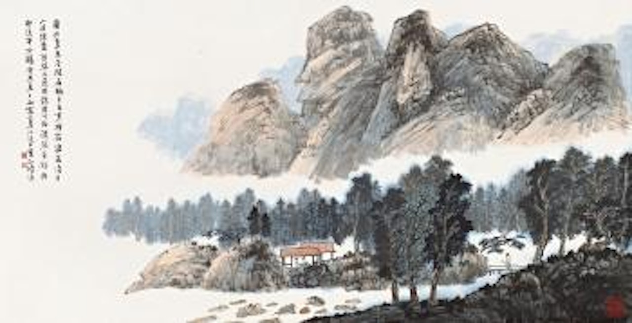 Visiting friends in the mountains by Jiang Zhaoshen