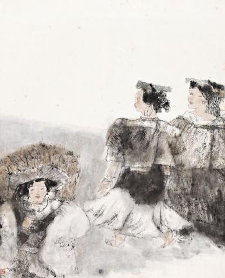 Three girls by Zhou Sicong