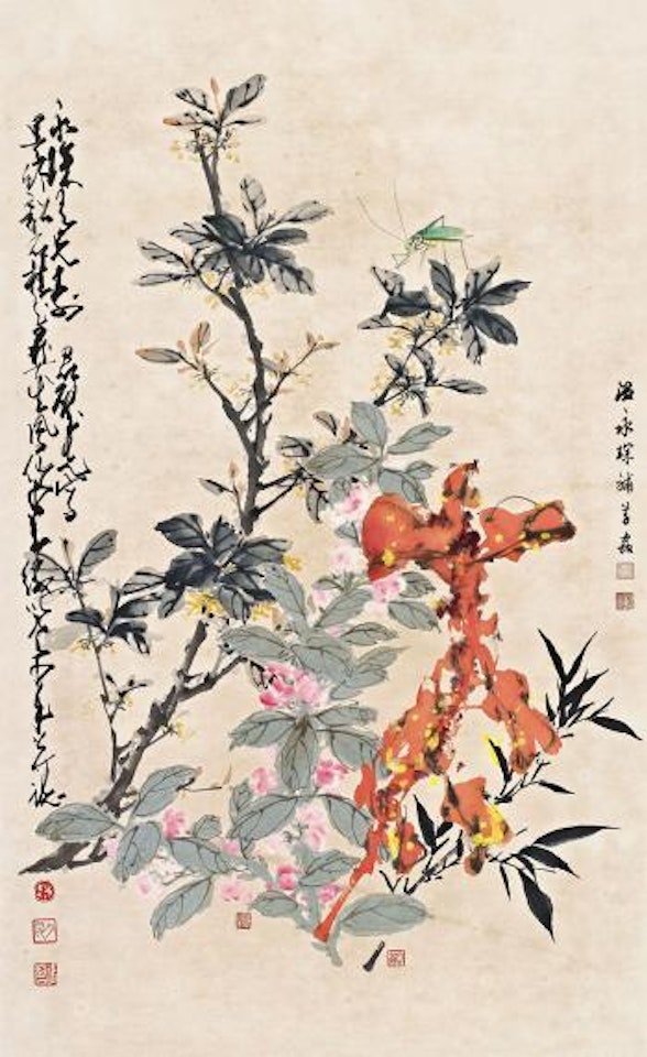 Flowers and insects by Zhao Shao'ang