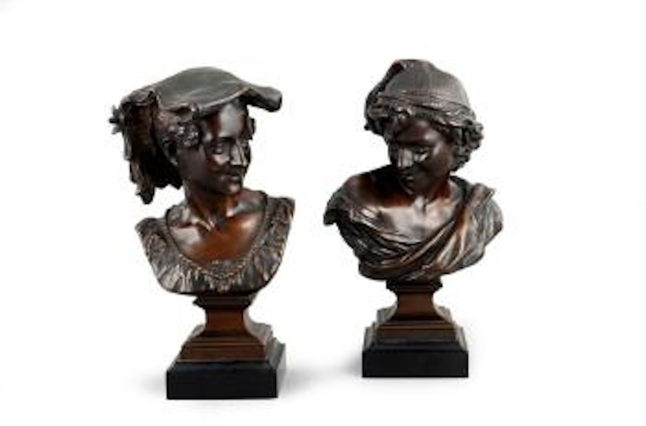 Le rieur napolitain. La rieuse napolitaine by Jean-Baptiste Carpeaux