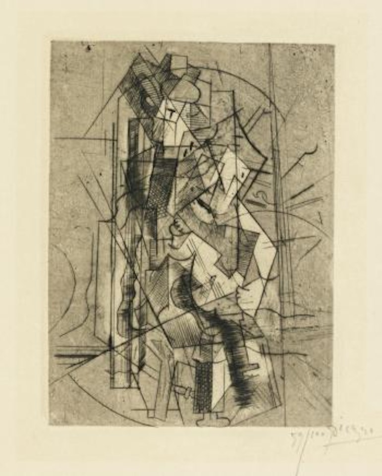 Lâhomme A La Guitar (Bloch 30; Baer 51) by Pablo Picasso