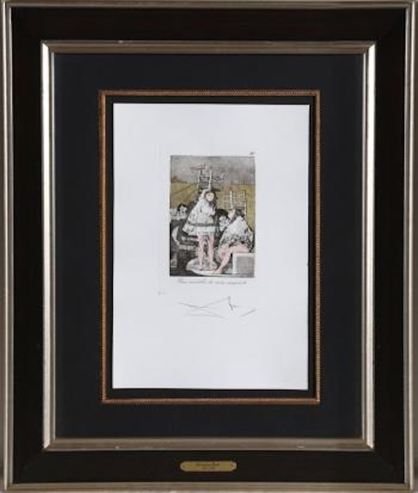 Les Caprices de Goya 26 - Una Carretilla de Carne Sangrante by Salvador Dali