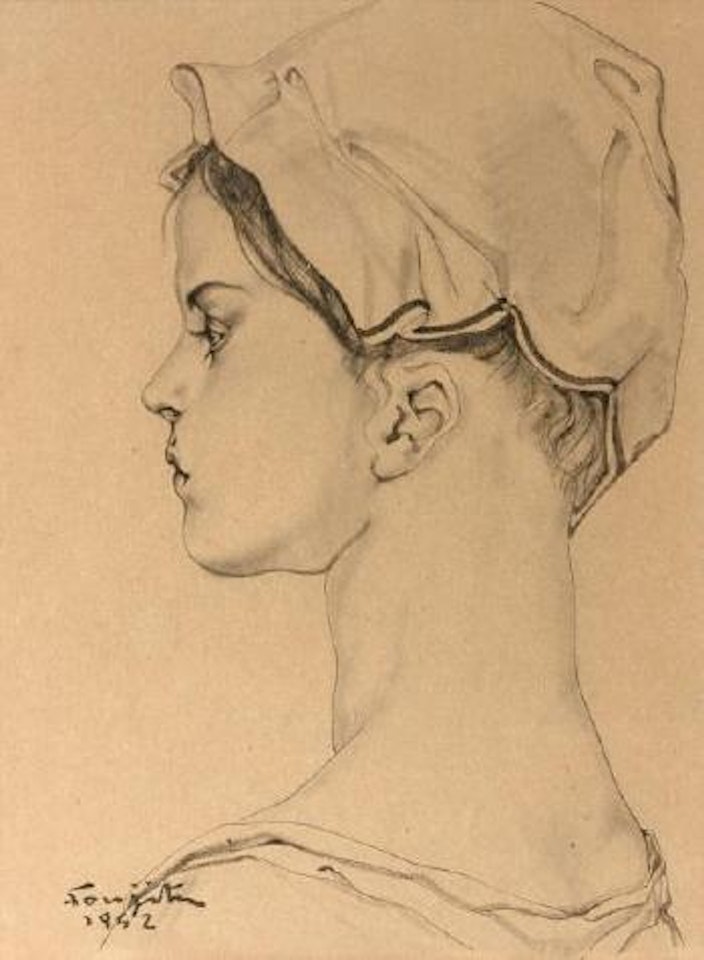 Femme de profil by Leonard Tsuguharu Foujita
