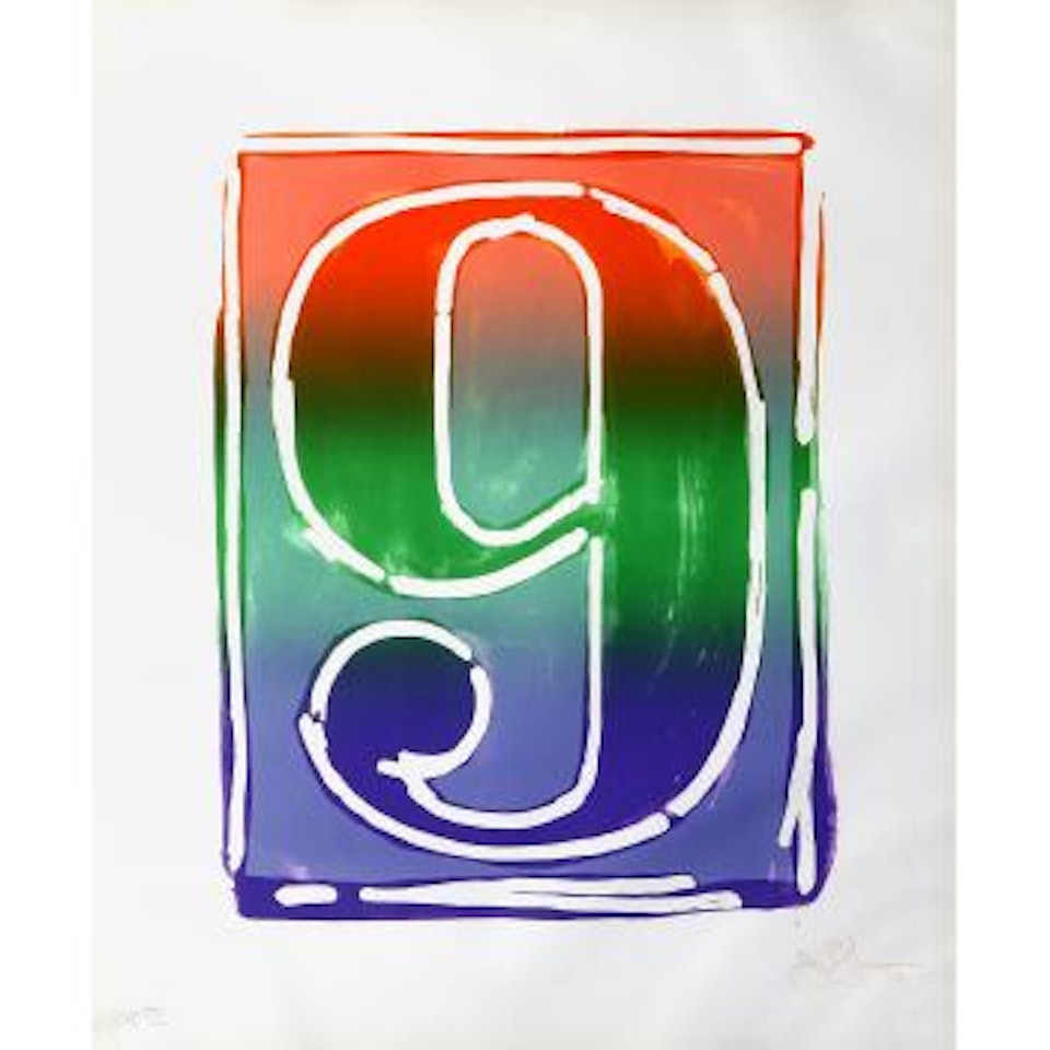 Figure 9 (From color numerals series) by Jasper Johns