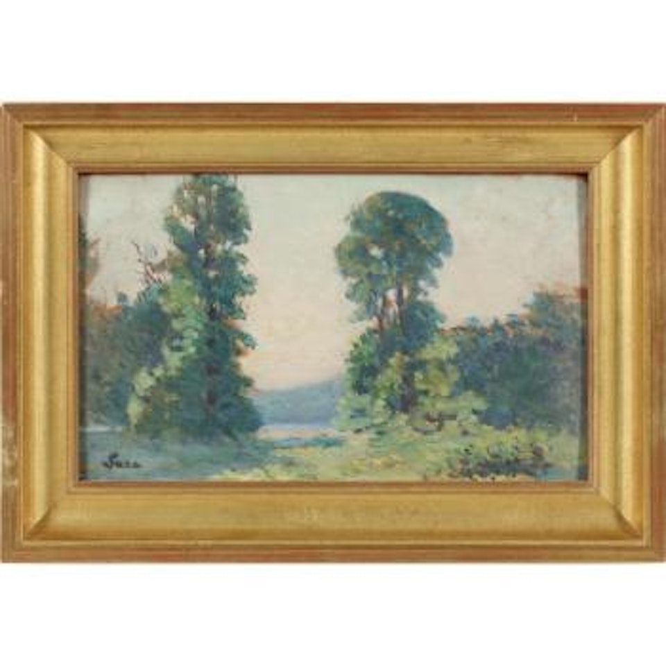 Forest landscape by Maximilien Luce