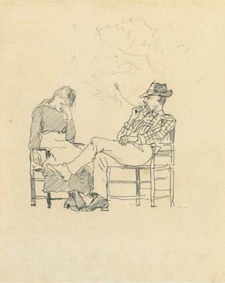 A Rural Couple (from the Houghton Farm Series) by Winslow Homer