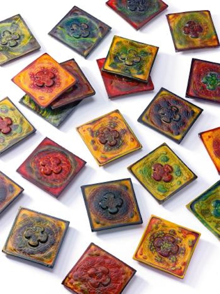 Collection of 153 Tiles by Tiffany Studios