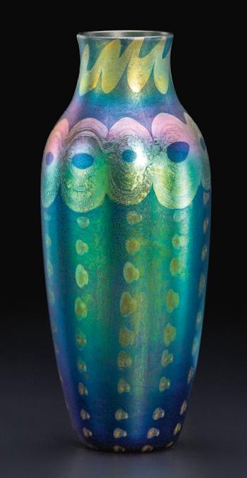 Decorated vase by Tiffany Studios