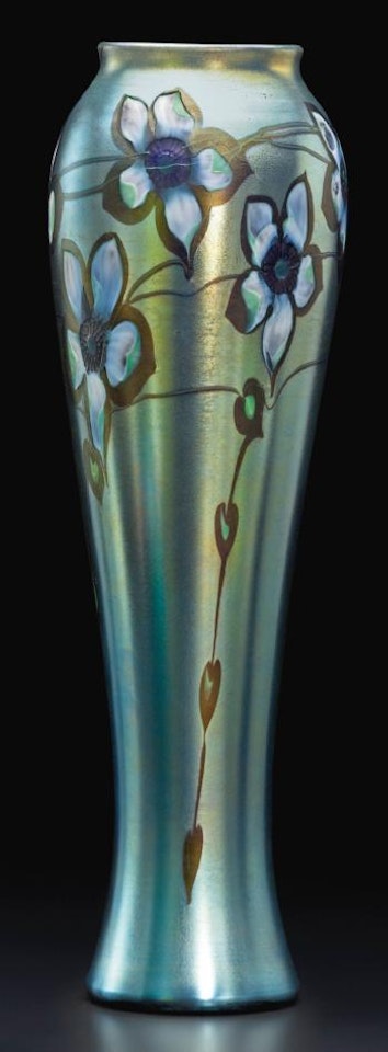 Carved cameo vase by Tiffany Studios