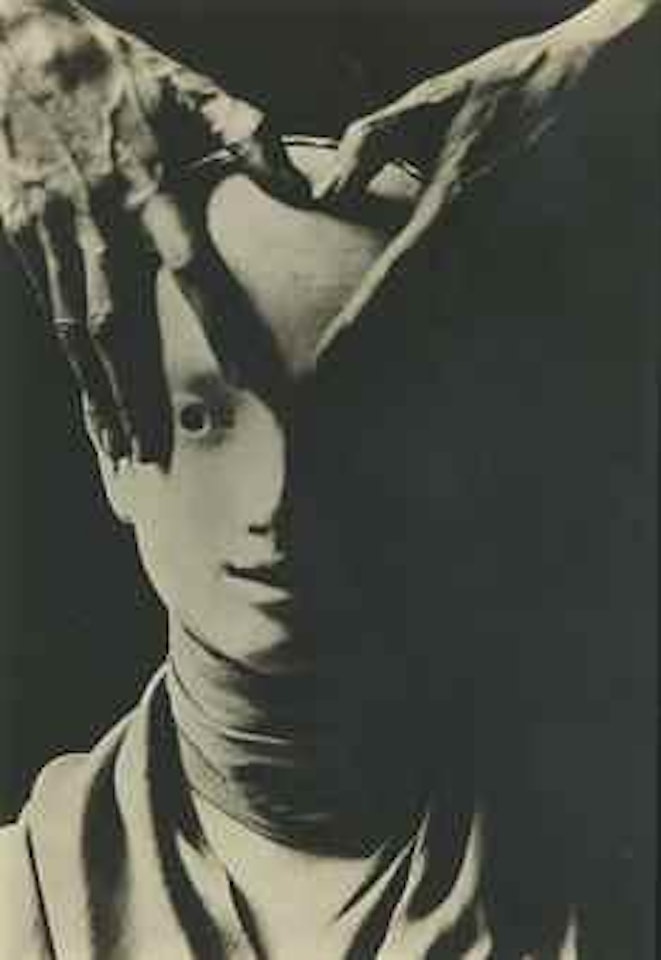 Cocteau's Hand on Mask of Antigone by Berenice Abbott