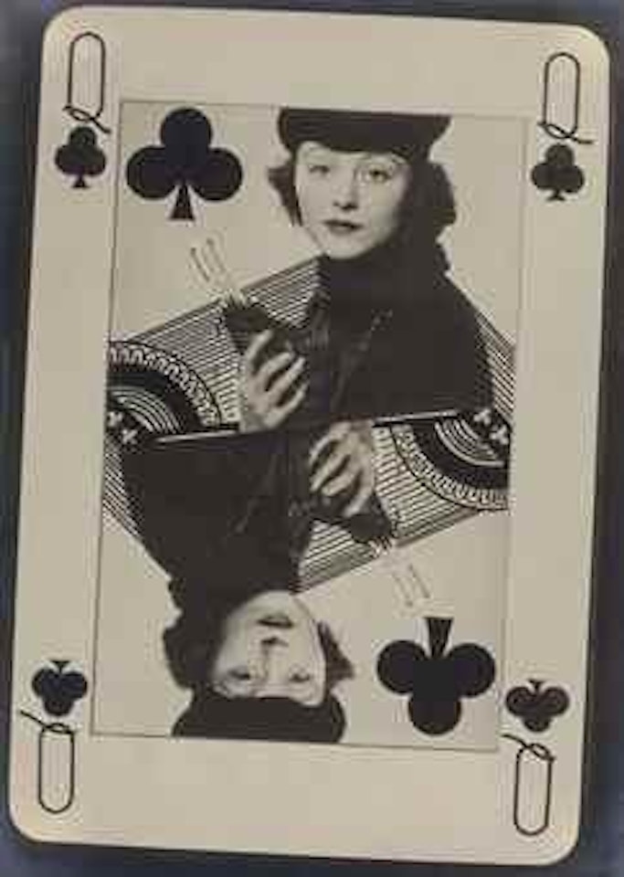 Portrait de Nush Eluard en Dame de Trèfle by Man Ray
