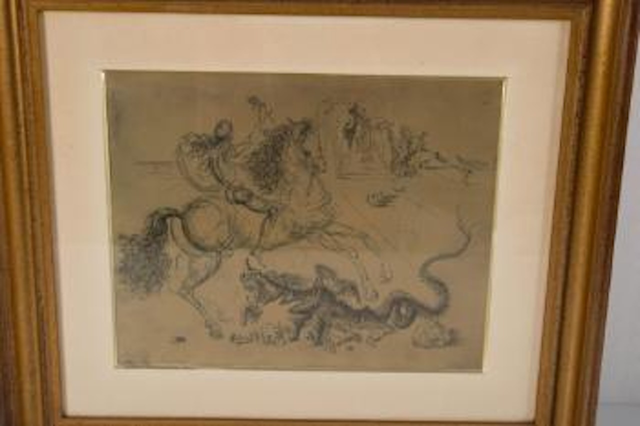 St Georges et le dragon by Salvador Dali