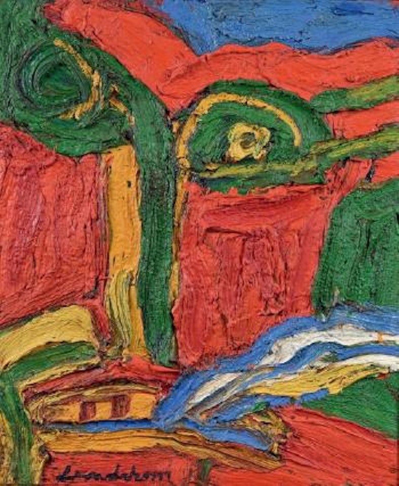 Dieu à la tête rouge by Bengt Lindstrom