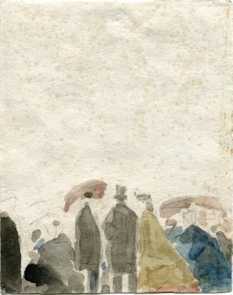 Hommes aux hauts de forme et femmes en crinolines by Eugène Boudin