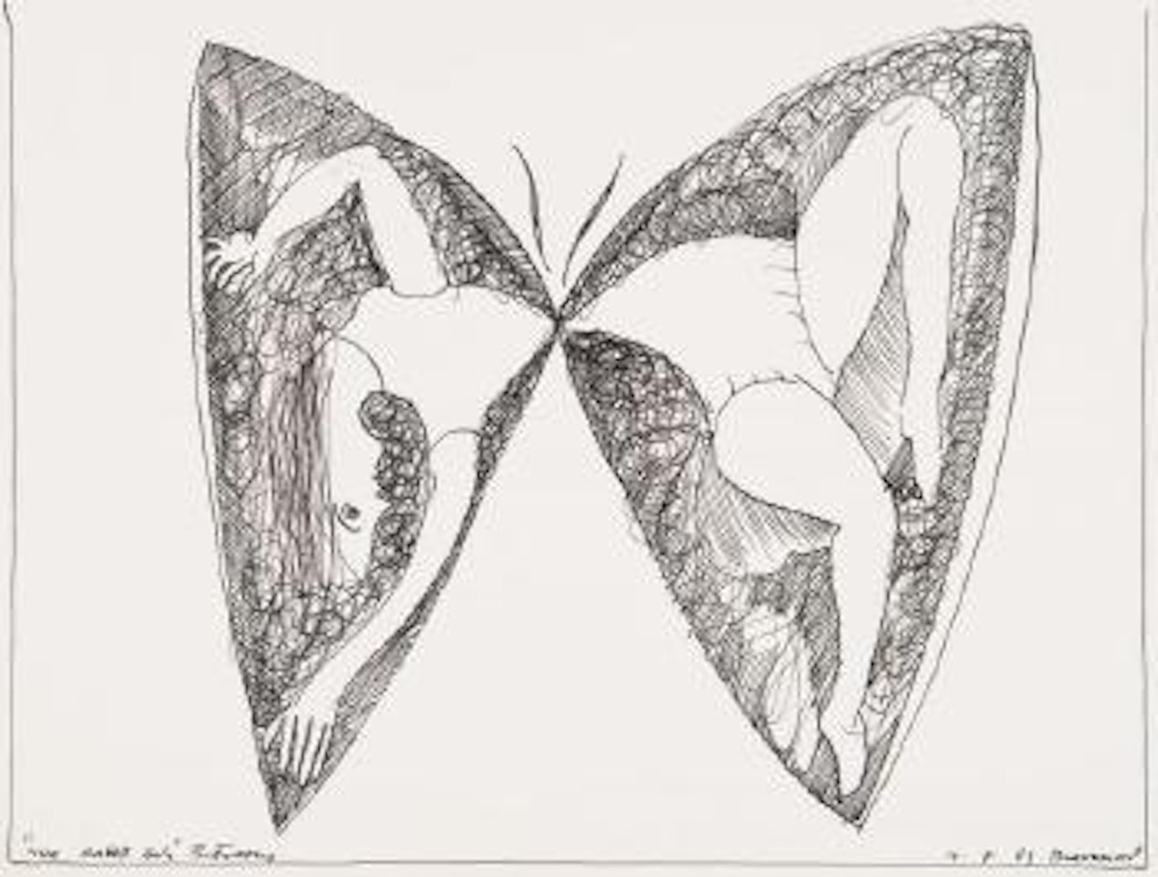 The rabbit hole butterfly by Charles Blackman