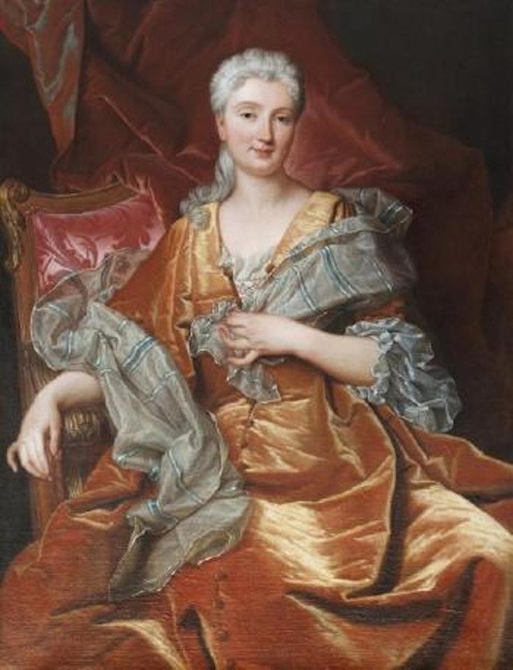 Portrait de femme à la robe orange by Hyacinthe Rigaud