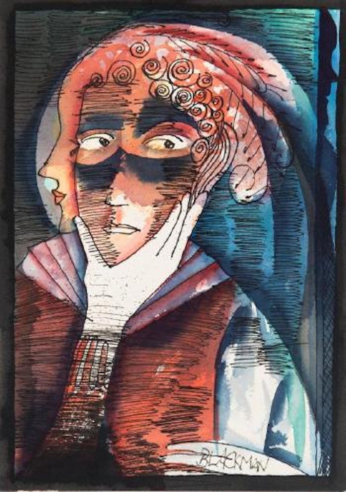 The jester by Charles Blackman