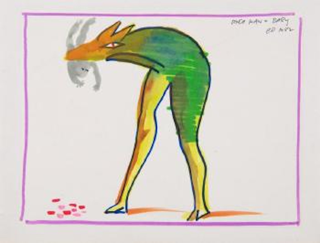 Dingo and baby by Charles Blackman