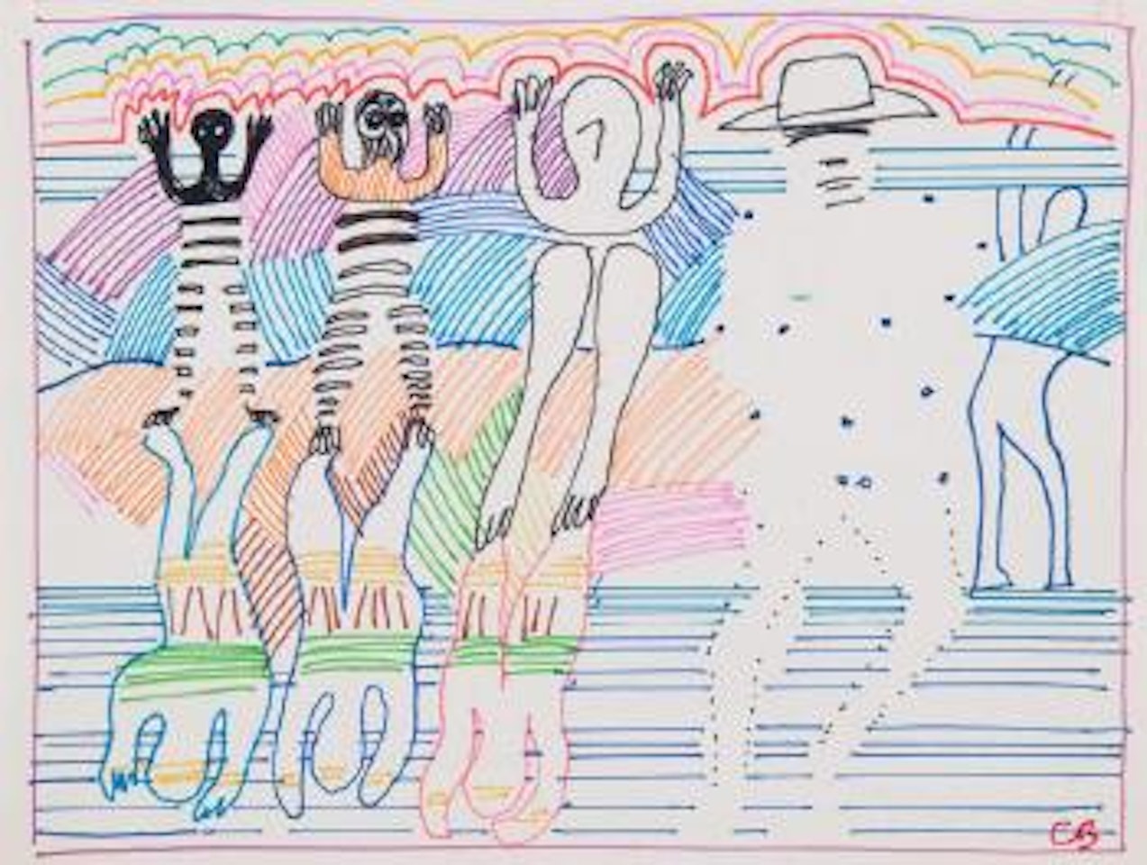Untitled (mythical figures) by Charles Blackman