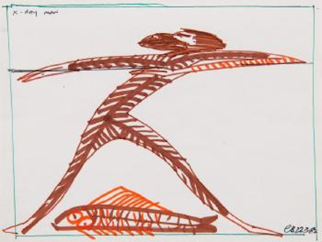 X-ray man by Charles Blackman