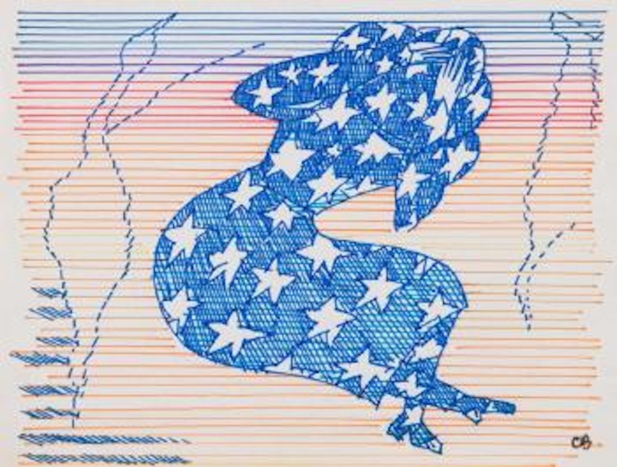 Untitled (school girl constellation) by Charles Blackman