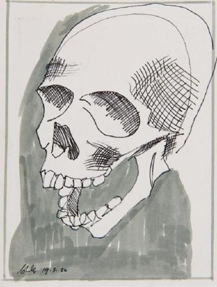 Untitled (skull) by Charles Blackman