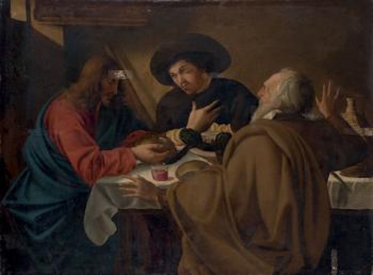 Le Christ et les pèlerins d’Emmaüs by Italian School