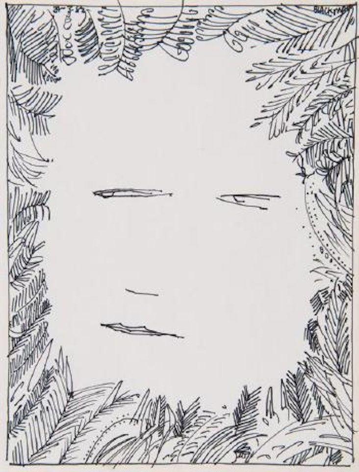 Untitled (face in ferns) by Charles Blackman