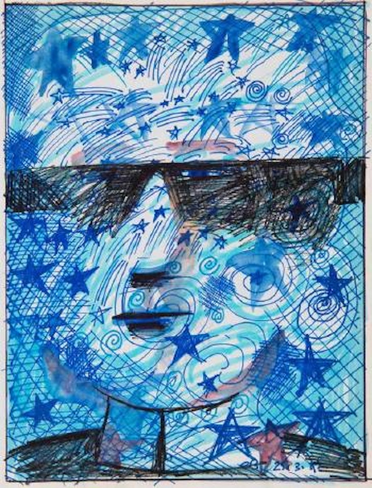 Untitled (blue face) by Charles Blackman