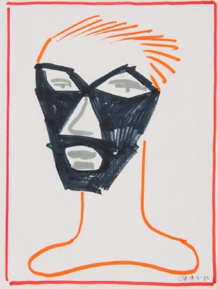 Untitled (Masked face) by Charles Blackman