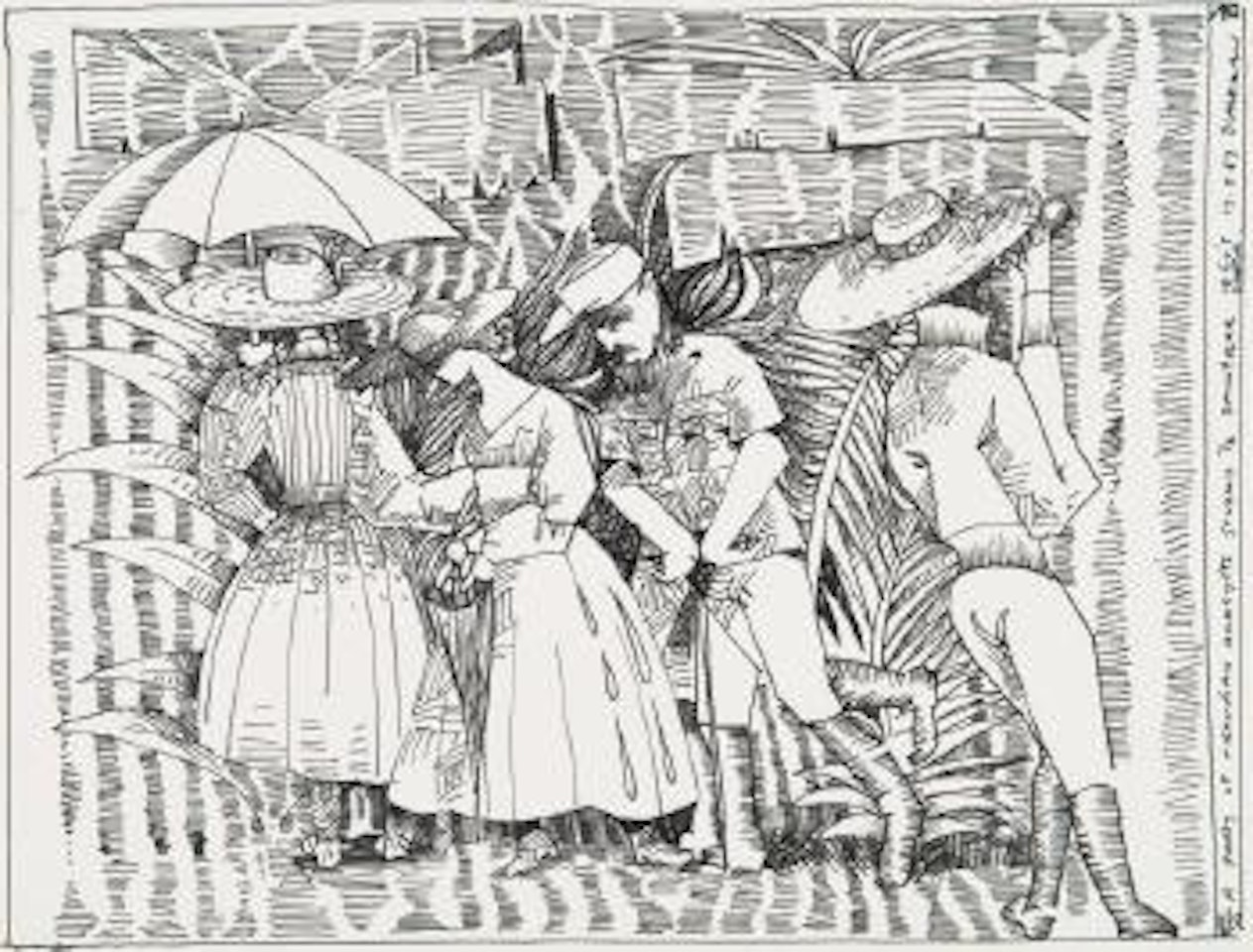 A party of Freudian analysts studying the Daintree by Charles Blackman