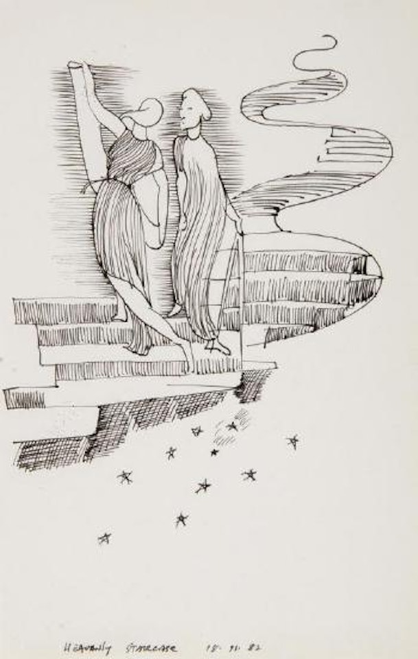 Heavenly staircase by Charles Blackman
