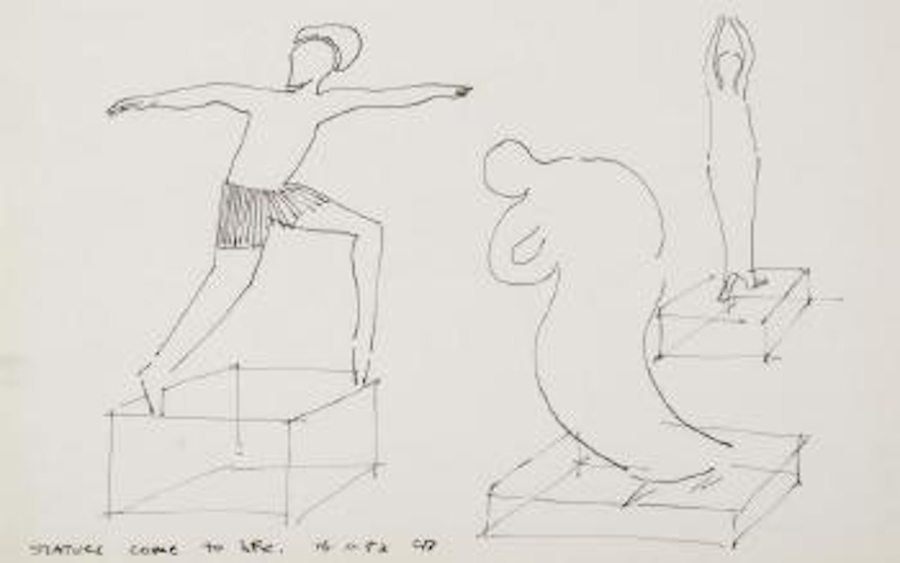 Statues come to life by Charles Blackman
