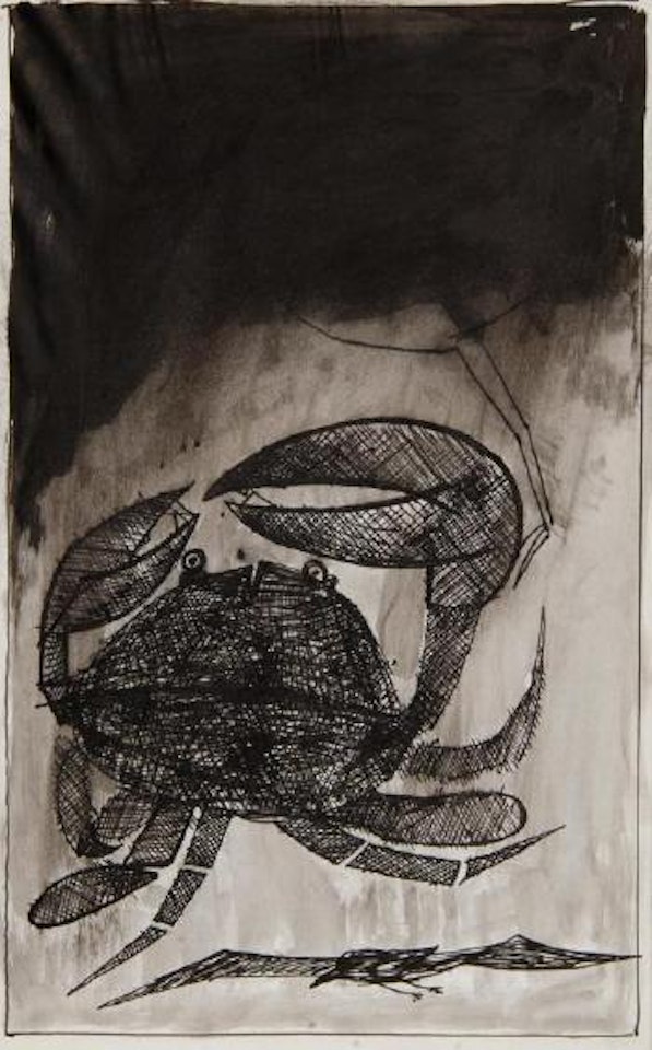 Crab and bird by Charles Blackman