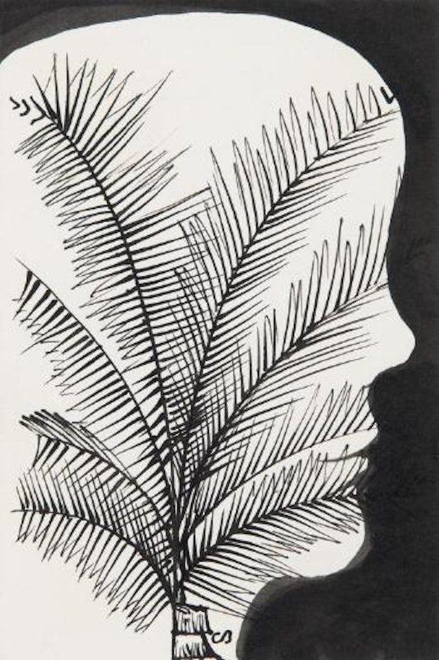 Palm face by Charles Blackman