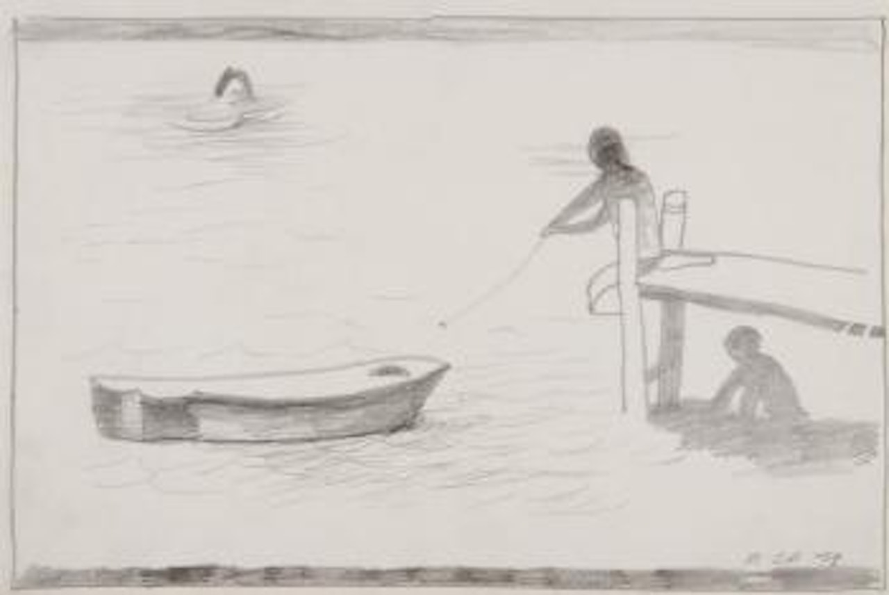 Beach scene by Charles Blackman