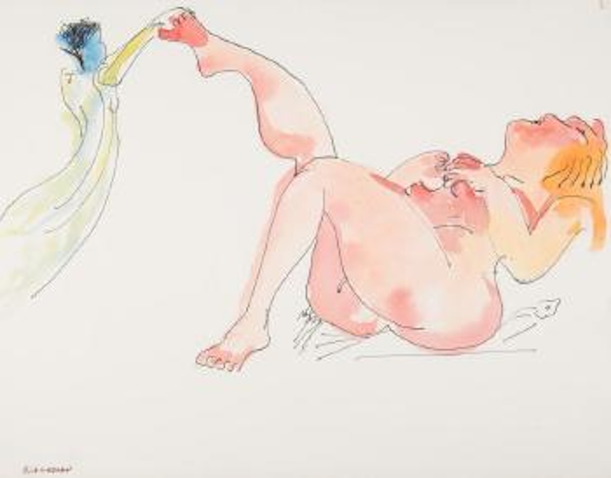 Reclining nude by Charles Blackman