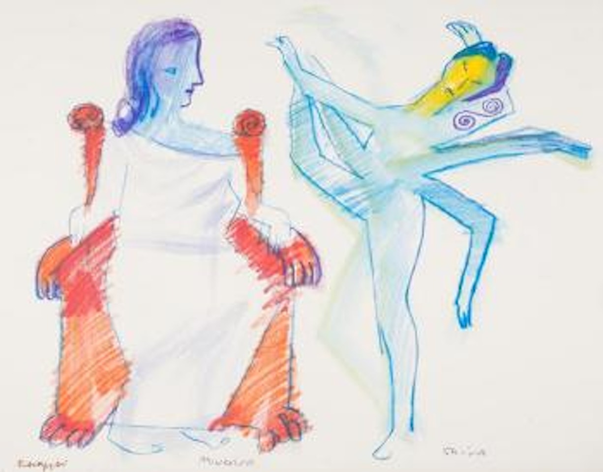 Minerva and Shiva by Charles Blackman